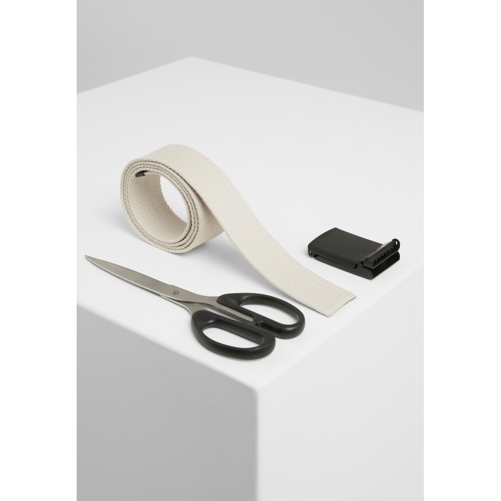 Urban Classics - Canvas Belts sand/black one size Canvas Gürtel - Beige/Schwarz
